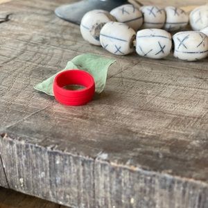 Red silicone ring